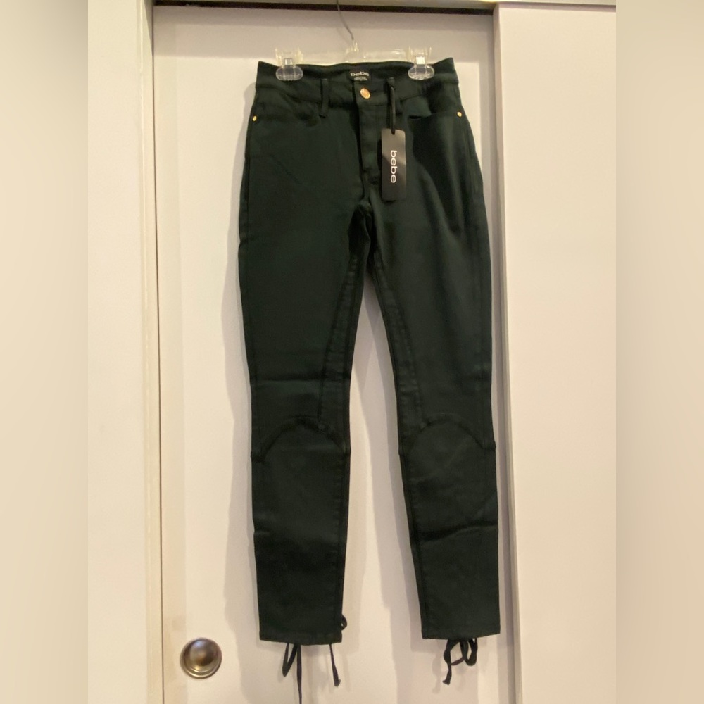 Bebe Skinny Laceup Jeans